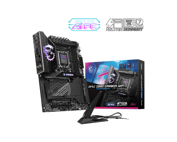 PLACA MADRE MSI MPG Z890 CARBON WIFI • CHIPSET INTEL Z890 • COMPATIBLE CON PROCESADORES INTEL CORE 12ª/13ª/14ª GEN • DDR5 • PCIE 5.0 • WIFI INTEGRADO • RENDIMIENTO GAMER PREMIUM