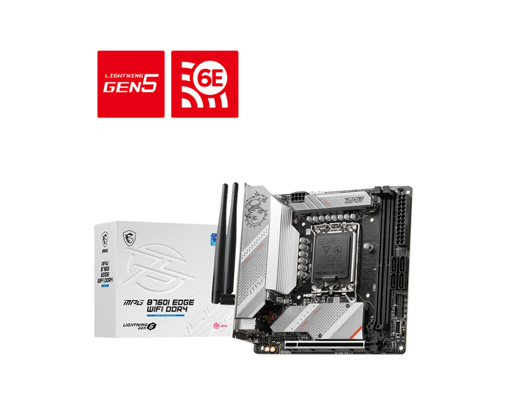 MOTHERBOARD MINI-ITX MSI MPG B760I EDGE WIFI CON CHIPSET INTEL B760 Y SOCKET LGA1700 HDMI Y DISPLAYPORT IDEAL PARA PC COMPACTAS