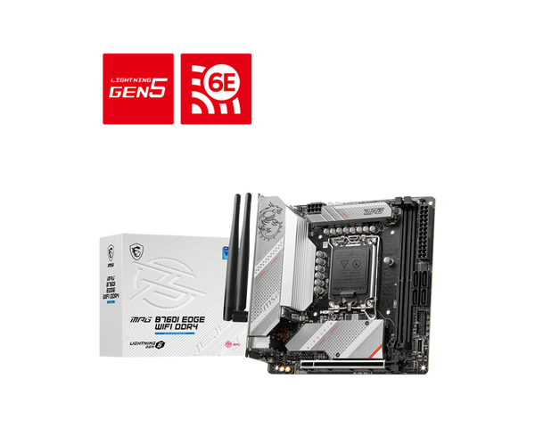 MOTHERBOARD MINI-ITX MSI MPG B760I EDGE WIFI CON CHIPSET INTEL B760 Y SOCKET LGA1700 HDMI Y DISPLAYPORT IDEAL PARA PC COMPACTAS