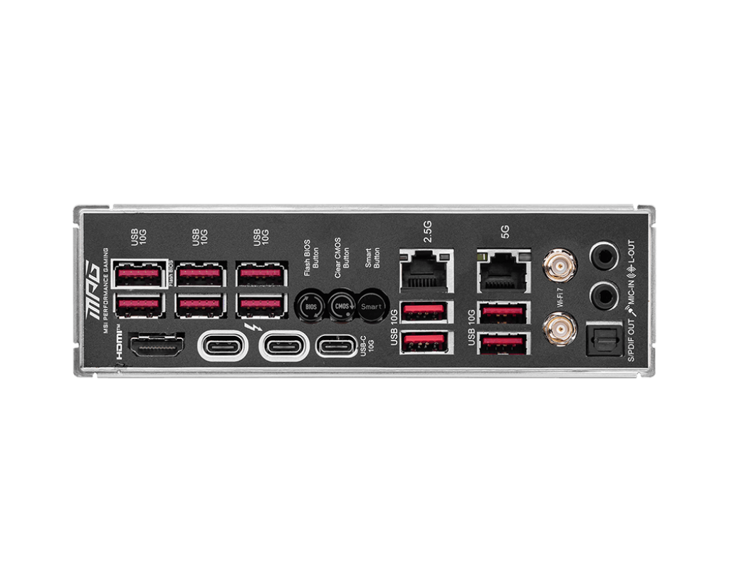 PLACA MADRE MSI MPG Z890 CARBON WIFI • CHIPSET INTEL Z890 • COMPATIBLE CON PROCESADORES INTEL CORE 12ª/13ª/14ª GEN • DDR5 • PCIE 5.0 • WIFI INTEGRADO • RENDIMIENTO GAMER PREMIUM