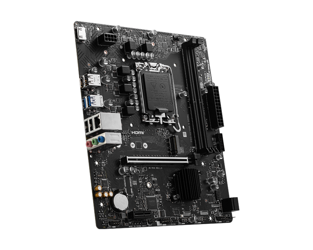 PLACA MADRE MSI PRO H610M-S DDR4 • CHIPSET INTEL H610 • FORMATO MICRO-ATX • COMPATIBLE CON PROCESADORES INTEL CORE 12ª/13ª GEN • SOPORTE DDR4 • RENDIMIENTO CONFIABLE PARA PC