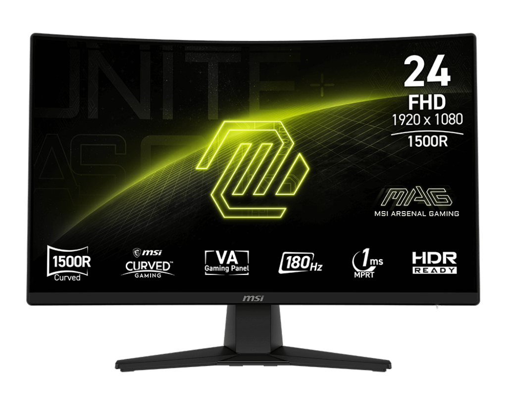 MONITOR 24 PULGADAS MSI MAG 242C FHD 180HZ 1MS CURVO GAMING PANTALLA LED HDMI DP ADAPTIVE SYNC