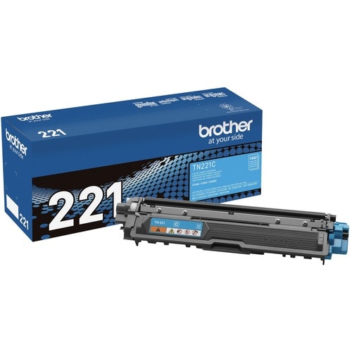 BROTHER TN-221C: CARTUCHO DE TÓNER CIAN ORIGINAL (RENDIMIENTO ESTÁNDAR HASTA 1 400 PÁGINAS), COLORES VIVOS Y CALIDAD PROFESIONAL