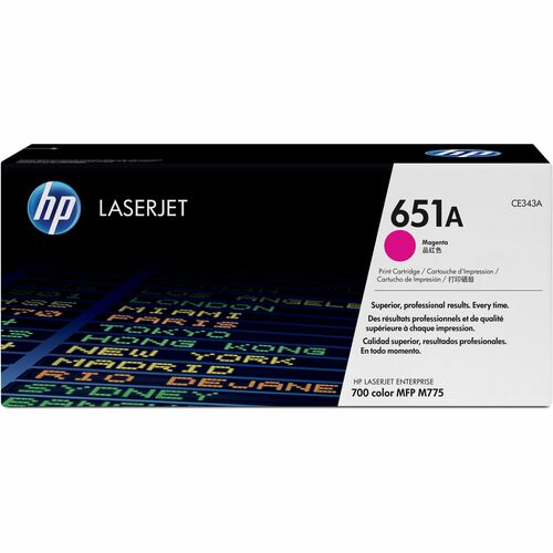 HP CARTUCHO DE TÓNER HP 651A (CE343A) LÁSER - MAGENTA - ORIGINAL - EMPAQUE UNITARIO - 1 SOLAMENTE - LÁSER - 1 SOLAMENTE