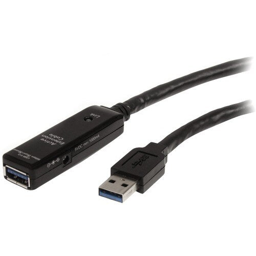 STARTECH.COM CABLE EXTENSOR ALARGADOR USB 3.0 SUPERSPEED ACTIVO DE 10M - USB A MACHO A HEMBRA - NEGRO