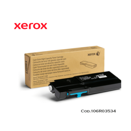 Xerox 106R03538 Tóner Cian (Metered) – para VersaLink C400/C405, hasta 2 500 páginas, calidad original
