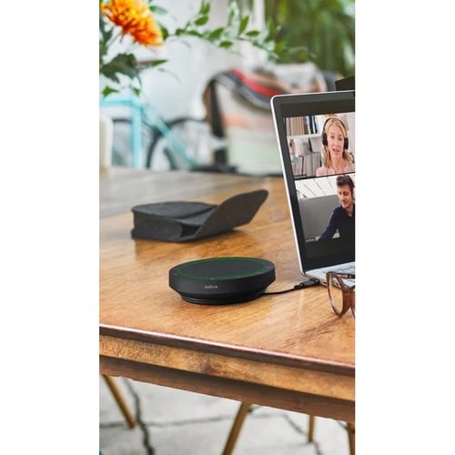 Jabra Speak2 55 MS Altavoz de Conferencia Bluetooth y USB, Alámbrico/Inalámbrico, Gris – Sonido Claro para Reuniones Profesionales