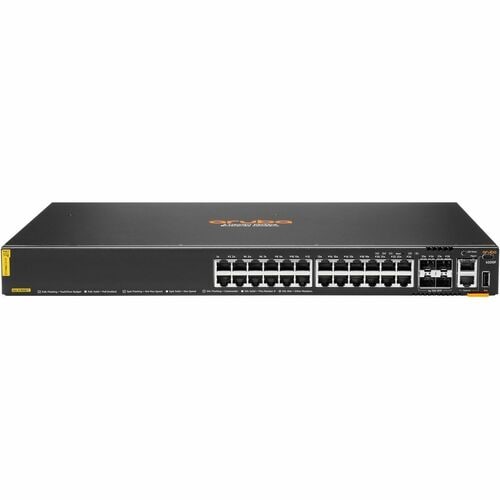 SWITCH ARUBA JL725B GIGABIT ETHERNET CX 24 PUERTOS POE, 4 SFP+, 370W, 128 GBIT/S, ADMINISTRABLE