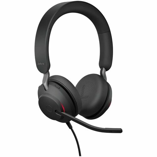 Jabra Evolve2 40 SE MS, Audífonos Stereo Alámbricos con Conexión USB-C, Negro – Calidad Profesional para Llamadas y Música