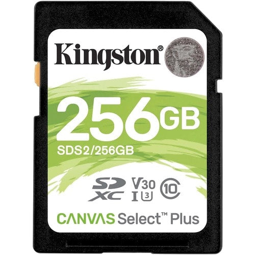 KINGSTON SDXC KINGSTON CANVAS SELECT PLUS SDS2 - 256GB - CLASS 10/UHS-I (U3) - 1 PAQUETE(S) - 100MB/S LEER - 85MB/S ESCRIBIR - TODA LA VIDA ÚTIL GARANTÍA
MENOS - SDS2/256GB