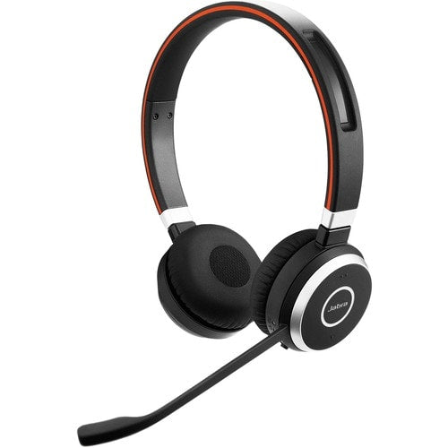 Jabra Evolve 65 SE – Audífonos Bluetooth Inalámbricos con Base Cargadora, Señal de Ocupado, 14h Batería y Respaldo Teams
