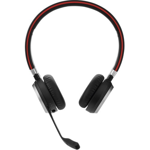 Jabra Evolve 65 SE – Audífonos Bluetooth Inalámbricos con Base Cargadora, Señal de Ocupado, 14h Batería y Respaldo Teams
