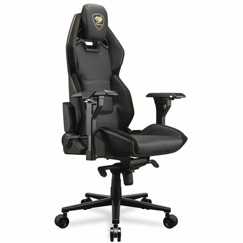 SILLA DE JUEGO COUGAR MARX GLB - ESPUMA ALTA DENSIDAD, ESTRUCTURA ACERO, CUERO SINTÉTICO - NEGRO