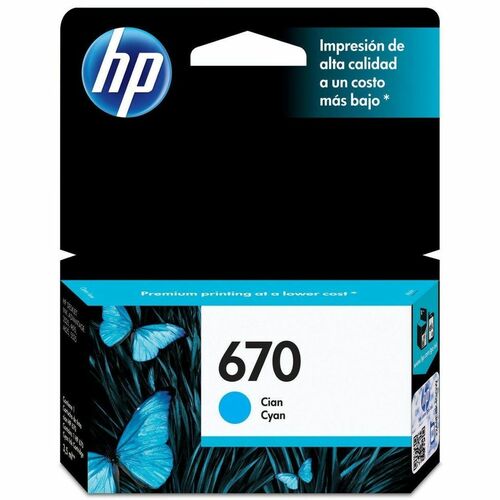 HP CARTUCHO DE TINTA HP 670 INYECCIÓN DE TINTA - AZUL CIÁNICO - ORIGINAL