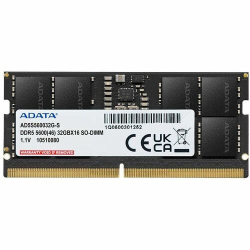 MEMORIA RAM PARA LAPTOP ADATA AD5S560032G DDR5, 5600MHZ, 32GB, ECC CL46, 262-PIN SO-DIMM