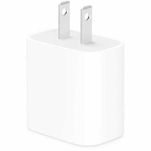 ADAPTADOR DE CORRIENTE APPLE MWVV3AM/A, 20 W, USB-C, CARGA RÁPIDA Y SEGURA PARA IPHONE, IPAD Y OTROS DISPOSITIVOS COMPATIBLES