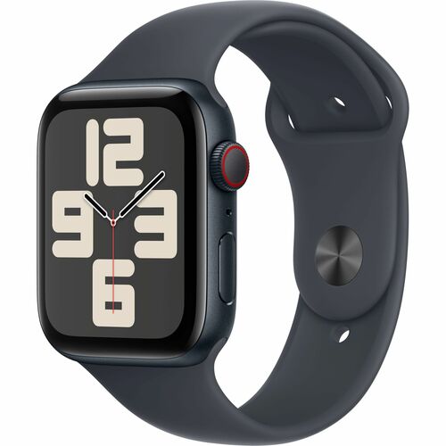 SMART WATCH APPLE WATCH SE 44MM ALUMINIO MEDIA NOCHE SENSOR PULSO CARDIACO GPS BLUETOOTH OLED 32GB 18 HORAS
