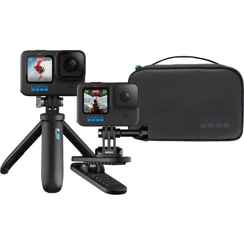 KIT DE VIAJE GOPRO AKTTR-002: INCLUYE SHORTY, CLIP MAGNÉTICO GIRATORIO 360° Y ESTUCHE COMPACTO – COMPATIBLE CON CÁMARAS HERO Y MAX