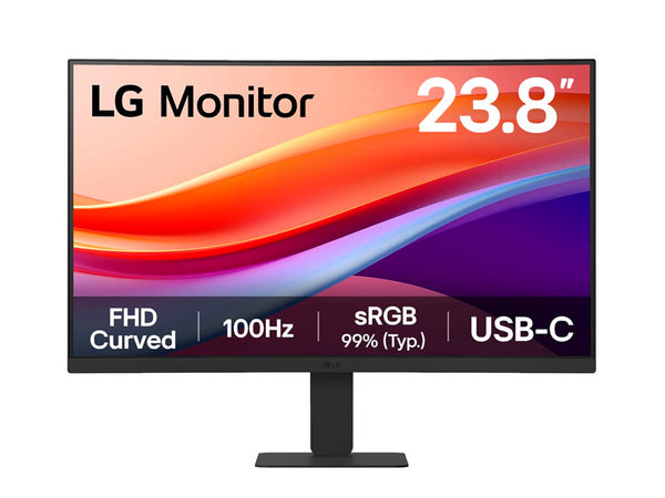 LG MONITOR 24.00 CURVO VA 144HZ 2HDMI 1USBC RESOLUCIÓN FULL HD AJUSTE DE ALTURA