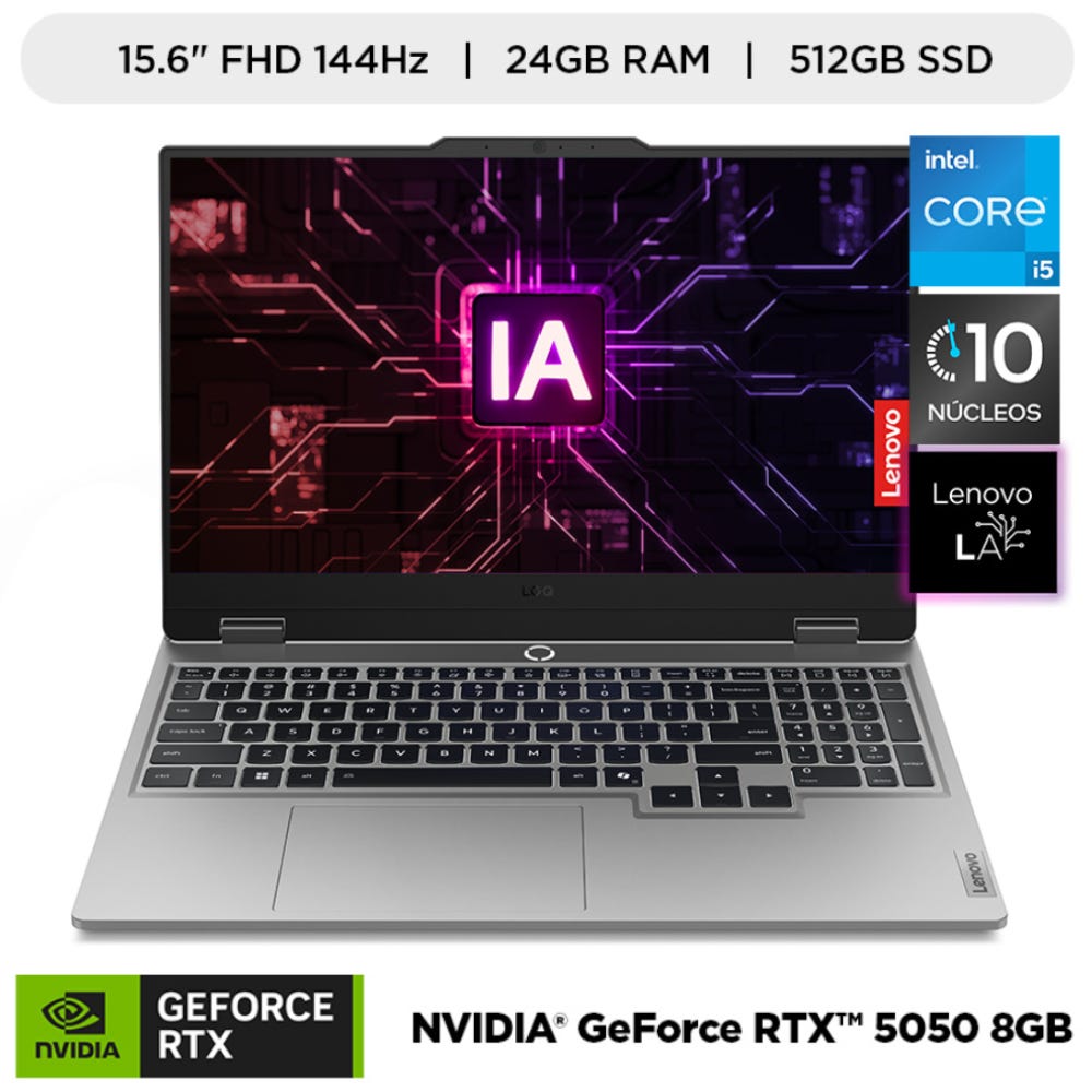NOTEBOOK GAMING LENOVO LOQ 15IRX10,15.6" FHD IPS CORE I5 13450HX 3.4/4.6GHZ, 24GB-DDR5
