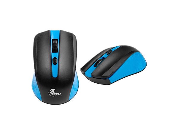 XTECH XTM-310BL MOUSE INALÁMBRICO 2.4 GHZ COLOR AZUL CONEXIÓN RÁPIDA Y ESTABLE DISEÑO ERGONÓMICO Y PORTÁTIL