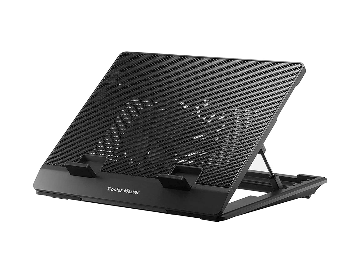 BASE ENFRIADORA PARA LAPTOP 15.6" CON 1 VENTILADOR SILENCIOSO, DISEÑO ERGONÓMICO Y EFICIENTE EN COLOR NEGRO – IDEAL PARA GAMING Y TRABAJO