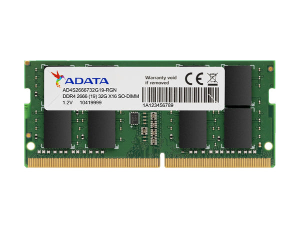 MEMORIA RAM ADATA PREMIER DDR4 8GB 2666MHZ SO-DIMM CL19 – IDEAL PARA LAPTOPS, BAJO CONSUMO ENERGÉTICO, COMPATIBLE CON INTEL Y AMD, SIN ECC, 1.2V.