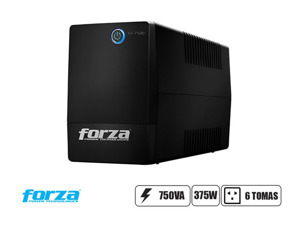 UPS INTERACTIVO FORZA NT752U, 750VA / 375W, 220V, 6 SALIDAS