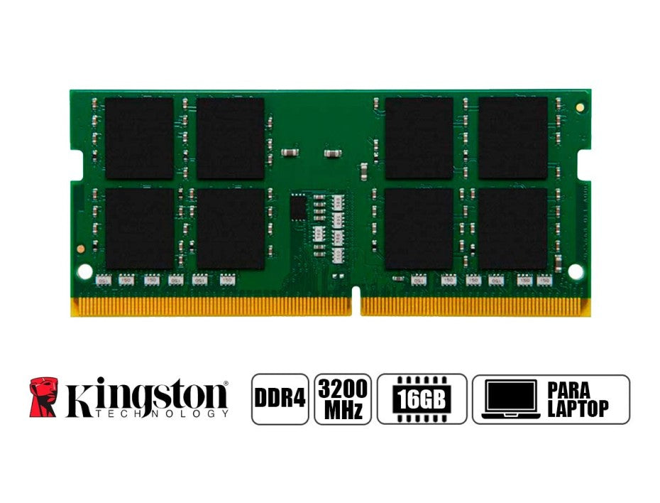 KINGSTON VALUERAM KVR32S22D8/16 – 16 GB DDR4-3200 CL22 SODIMM 260-PINES, 2RX8 NON-ECC, PC4-25600