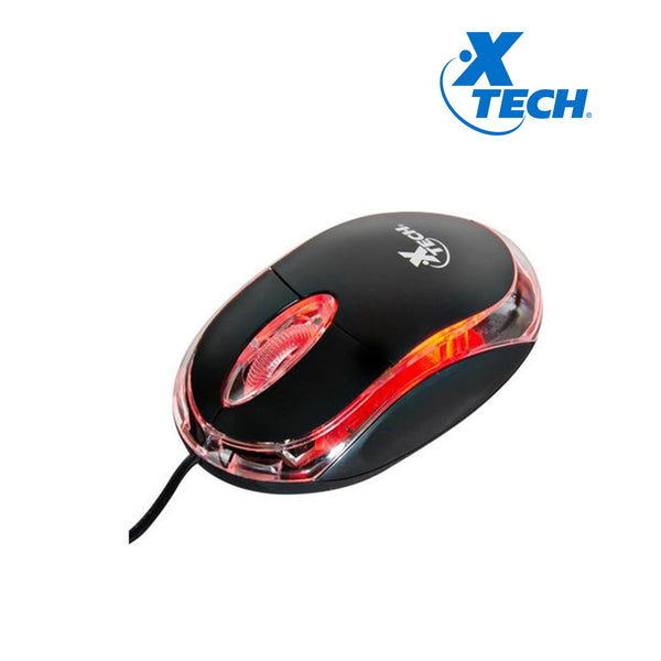 XTECH XTM-195 – MOUSE ÓPTICO CON CABLE • USB • DISEÑO ERGONÓMICO Y PRECISO