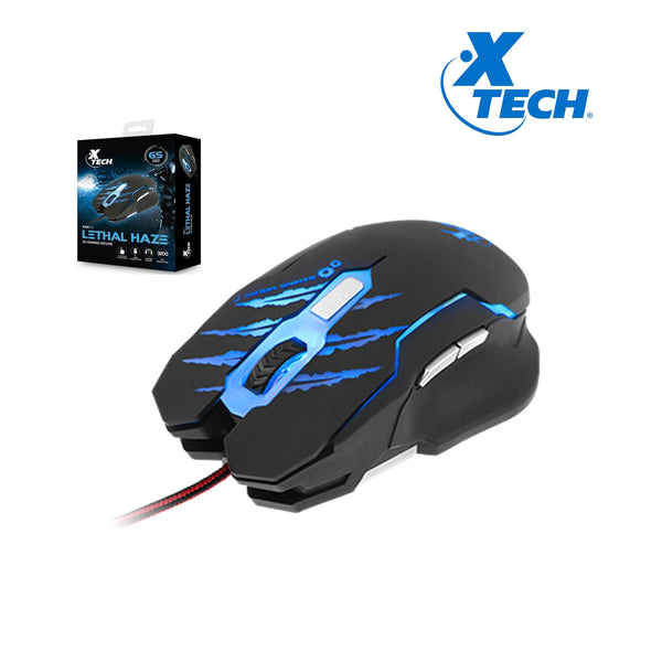 XTECH XTM-610 – MOUSE ÓPTICO CON CABLE • CONEXIÓN USB • DISEÑO ERGONÓMICO Y PRECISO