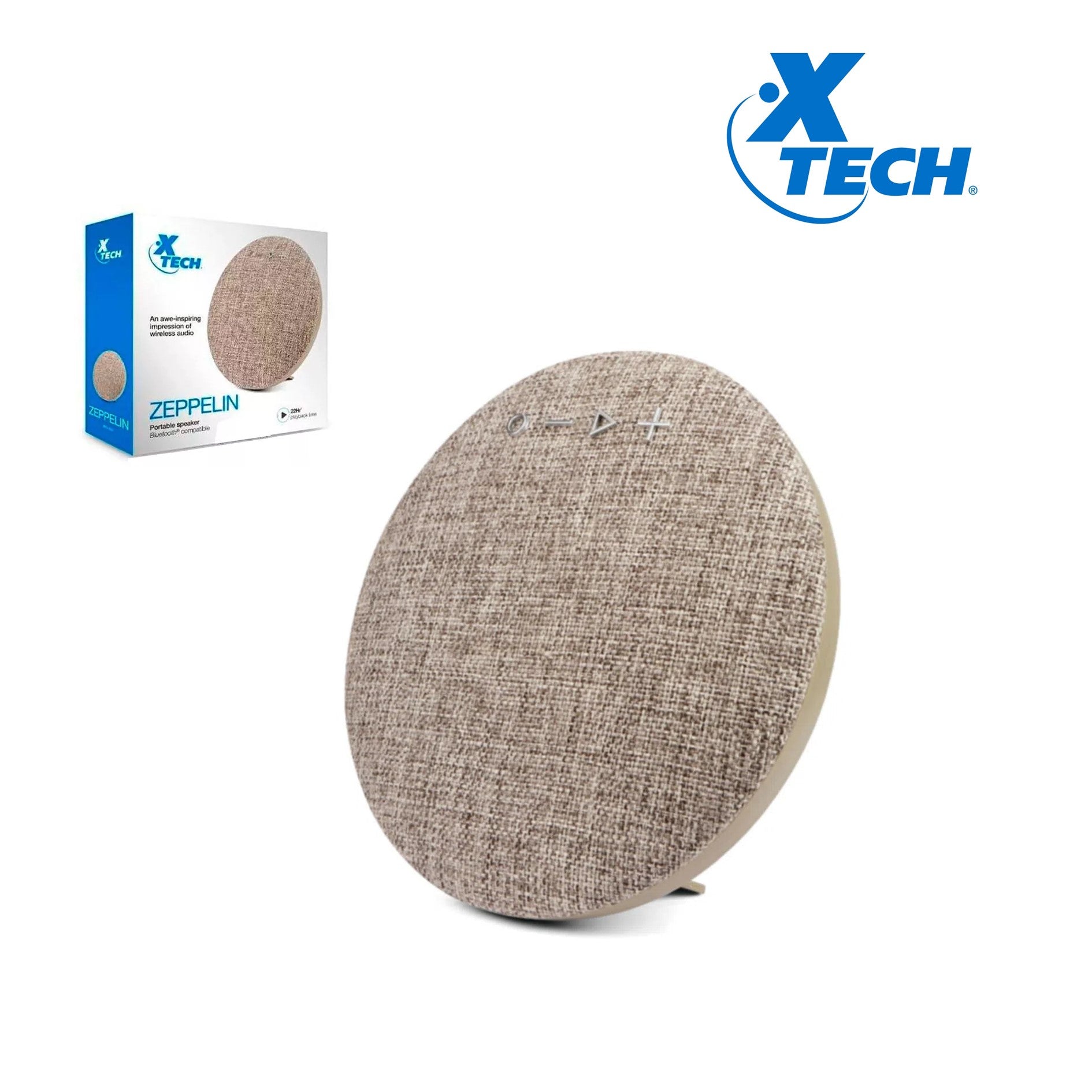 XTECH XTS-620 – PARLANTES ZEPPELIN • COLOR GRIS • SONIDO POTENTE Y CLARO • DISEÑO ELEGANTE Y COMPACTO PARA HOGAR U OFICINA