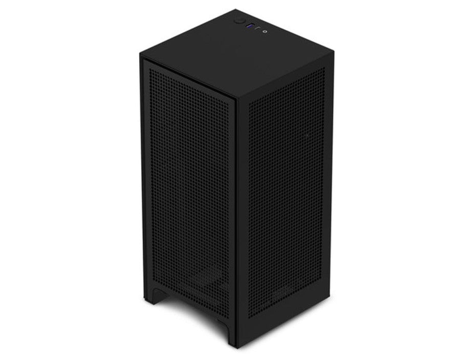 GABINETE COMPACTO PARA PC MINI-ITX CON FUENTE DE 650 W, REFRIGERACIÓN LÍQUIDA Y DISEÑO VERTICAL – NEGRO
