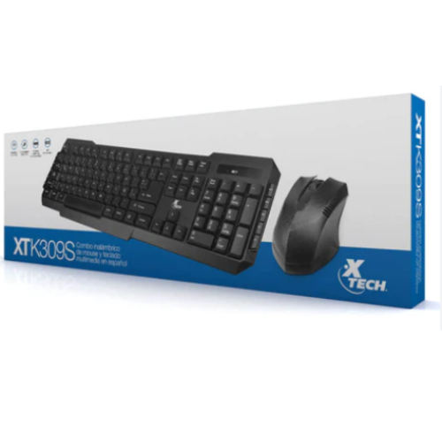 COMBO INALÁMBRICO XTECH XTK309S DE MOUSE Y TECLADO MULTIMEDIA EN ESPAÑOL
