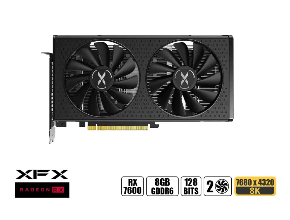 Tarjeta de video XFX SPEEDSTER SWFT 210 AMD Radeon RX 7600, 8 GB GDDR6 PCI Express 4.0