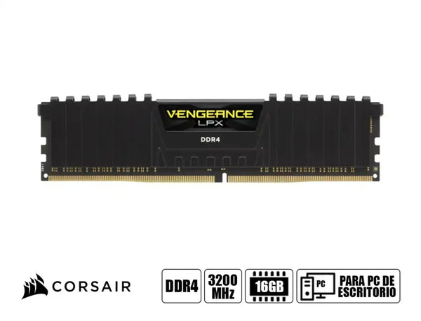 MEMORIA CORSAIR VENGEANCE LPX 16GB (1 X 16GB), DDR4-3200MHZ, CL16, 1.35V