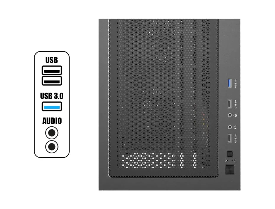 CASE GAMER ANTEC CX300 CON ILUMINACIÓN ARGB, PANELES DE VIDRIO TEMPLADO, DISEÑO MODERNO Y AMPLIO ESPACIO PARA HARDWARE DE ALTO RENDIMIENTO SIN FUENTE INCLUIDA