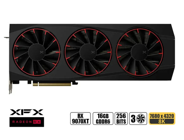 GPU RADEON XFX QICKSILVER MAGAIR RX 9070XT 16GB RX-97TMAQKB9