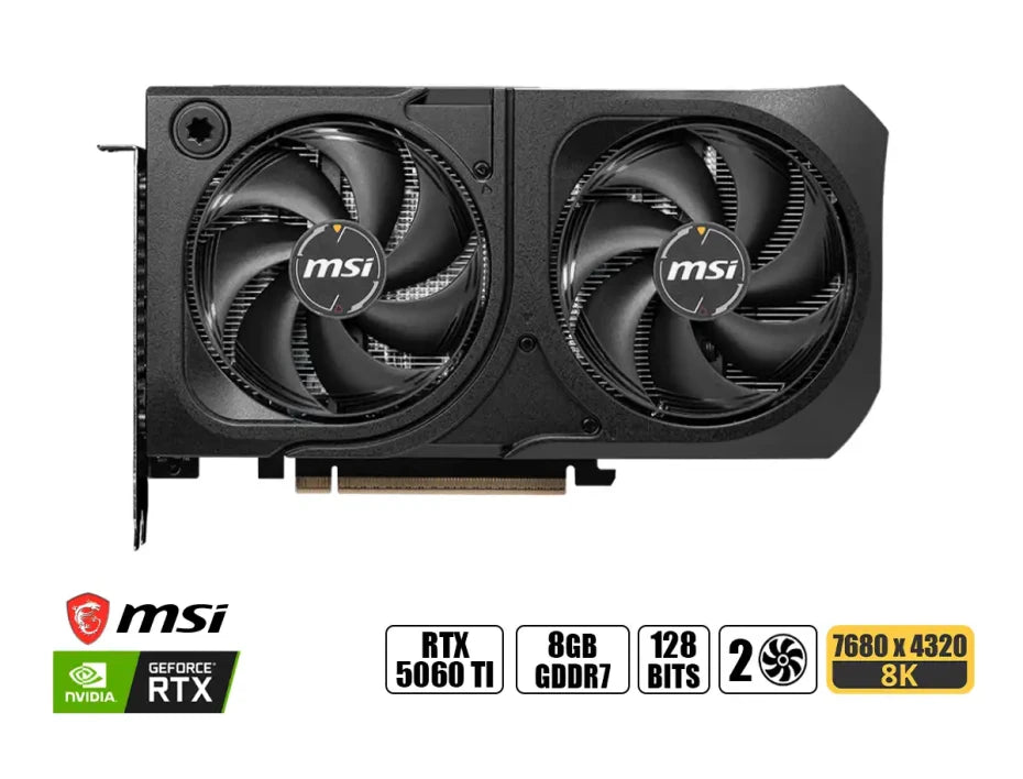 TARJETA GRÁFICA RTX 5060 TI 8GB SHADOW 2X OC PLUS RENDIMIENTO ALTO Y ENFRIAMIENTO EFICIENTE