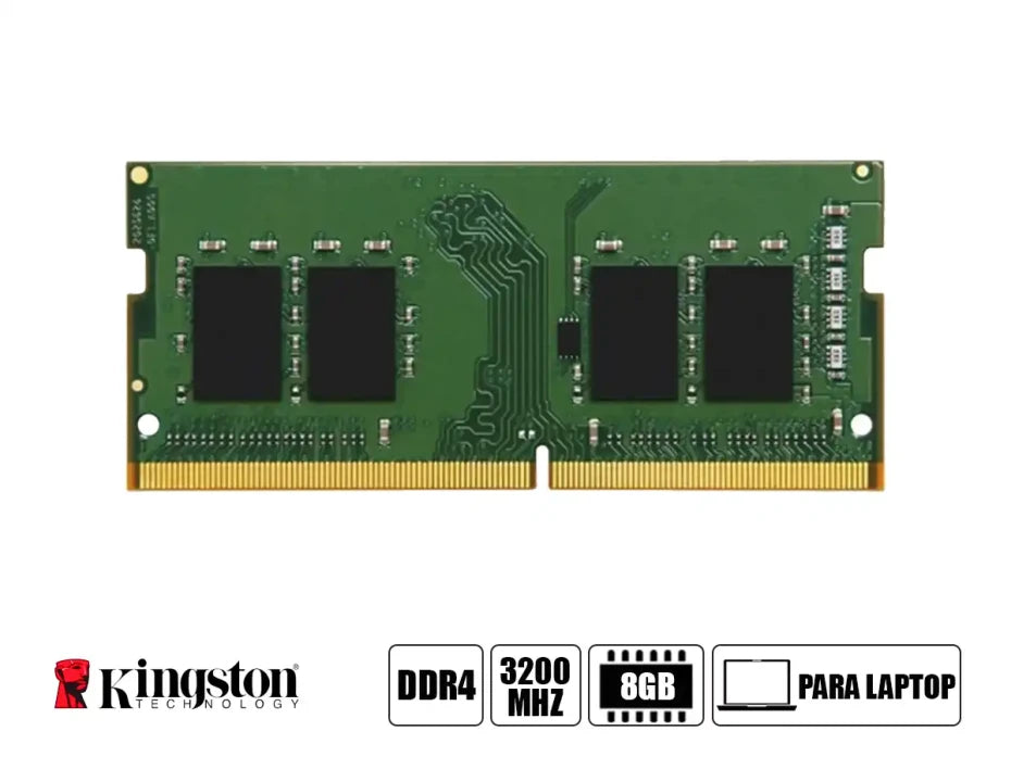 KINGSTON KVR32S22S8/8WP — MEMORIA SODIMM DDR4-3200 8GB CL22 1.2V 260-PIN NON-ECC PARA LAPTOPS