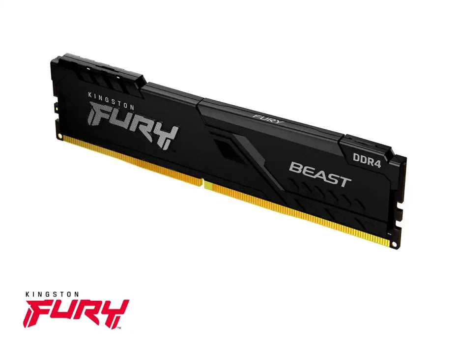 Memoria RAM Kingston FURY Beast 16GB (1x16GB) DDR4 3200MHz, CL16, UDIMM para PC de escritorio
