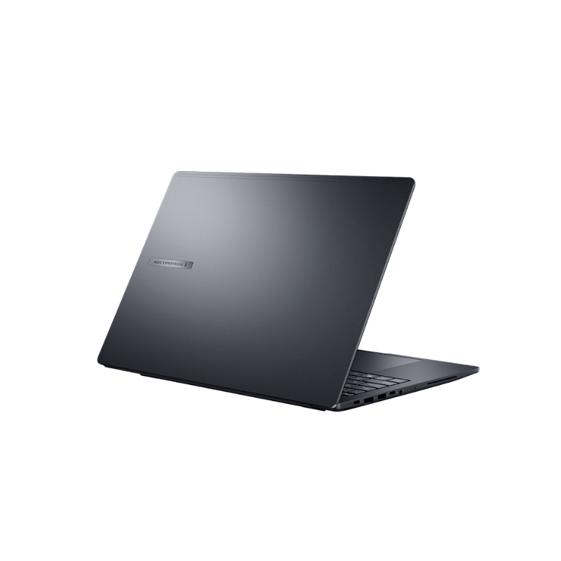 Notebook ASUS ExpertBook B3 G1 B3606CCA 90NX0AR2-M006H0 vista trasera en tres cuartos con puertos