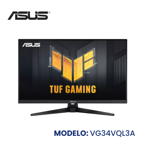 MONITOR ASUS TUF GAMING VG34VQL3A: PANTALLA CURVA ULTRA ANCHA DE 34" QHD, 165HZ, HDR, IDEAL PARA GAMERS Y PRODUCTIVIDAD EN MULTI-TASKING