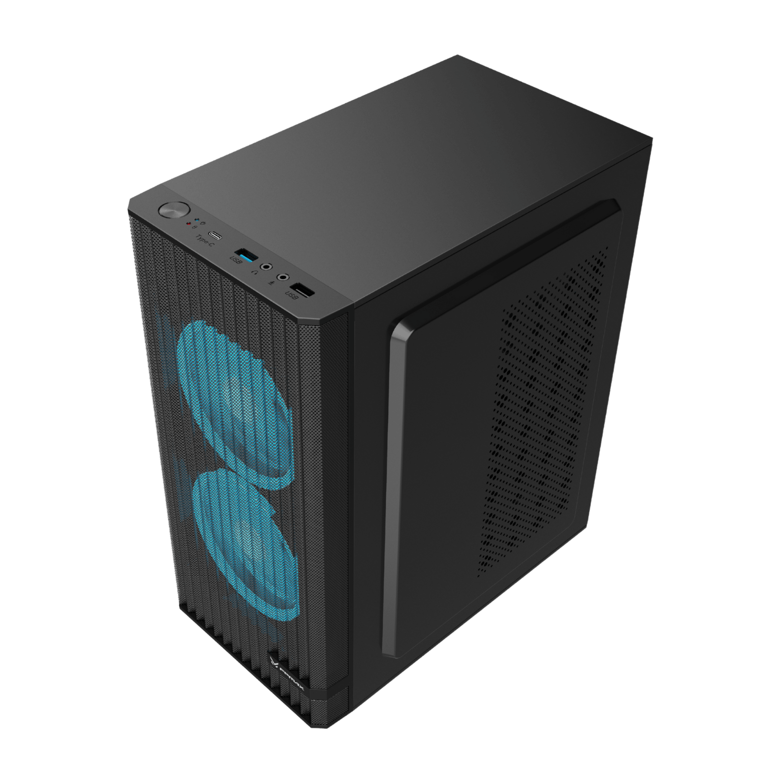 CASE MATX WIND SHELL G1, ATX-300W, 1xUSB 2.0, 1xUSB 3.0, 1xUSB C, 1xAUDIO&MIC, Malla lateral, CHASIS delantero, Medidas: 300 x 168 x 350mm, 1x3.5HDD, 2x2.5SDD interno