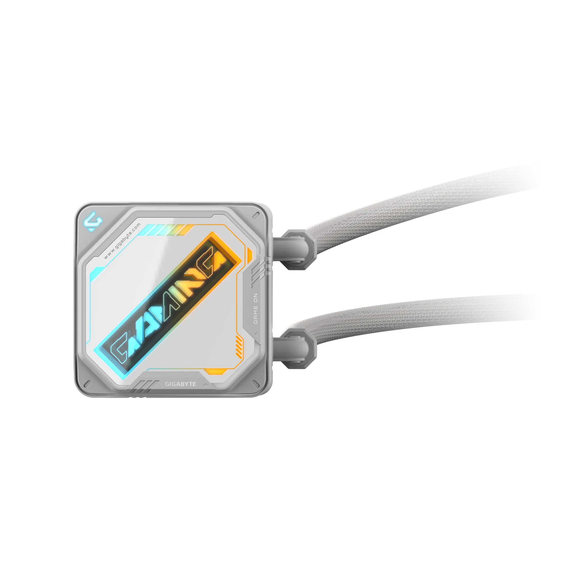 COOLER LÍQUIDO GIGABYTE GME-240I, RADIADOR 240MM, 2 VENTILADORES ARGB 120MM, COMPATIBLE LGA 1851/1700 Y AMD AM5, BLANCO