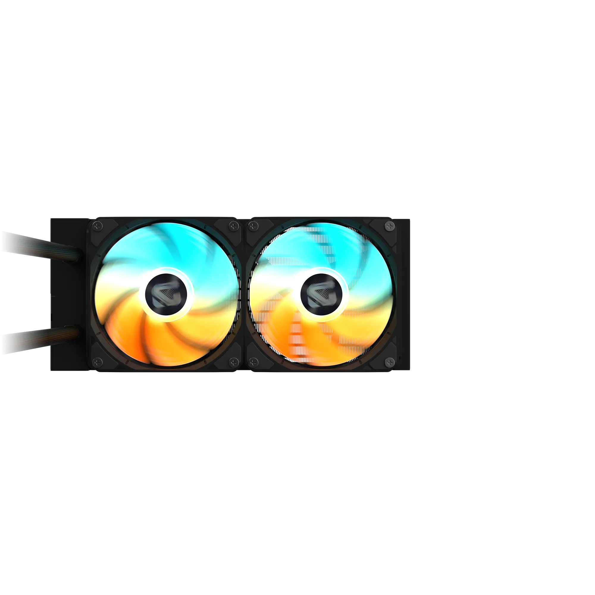 COOLER LÍQUIDO GIGABYTE GME-240, RADIADOR 240MM, 2 VENTILADORES ARGB 120MM, COMPATIBLE LGA 1851/1700 Y AMD AM5, NEGRO