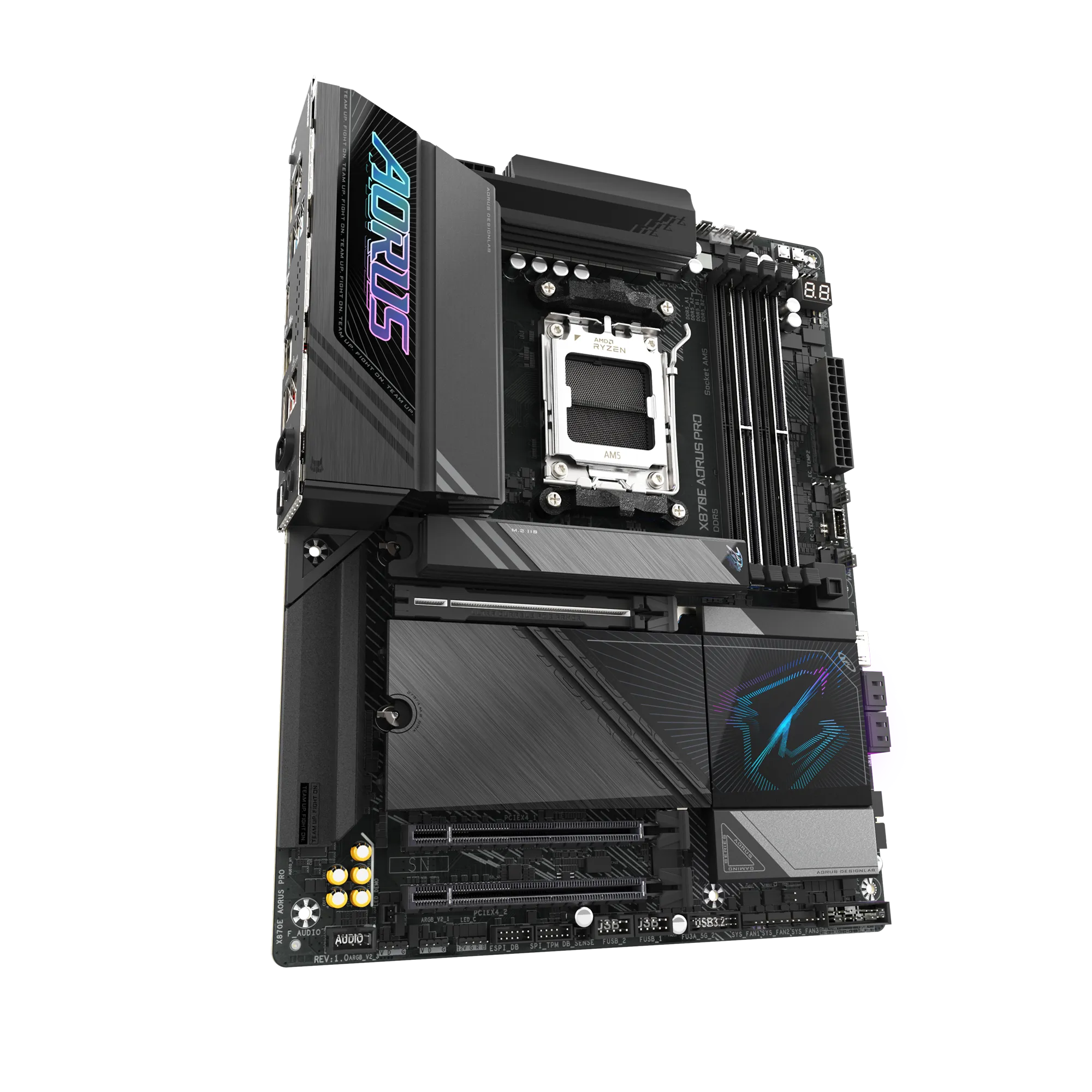 PLACA MADRE GIGABYTE X870E AORUS PRO, SOCKET AM5 PARA RYZEN 9000/8000, DDR5, PCIE 5.0, WI-FI 7, USB4, ATX