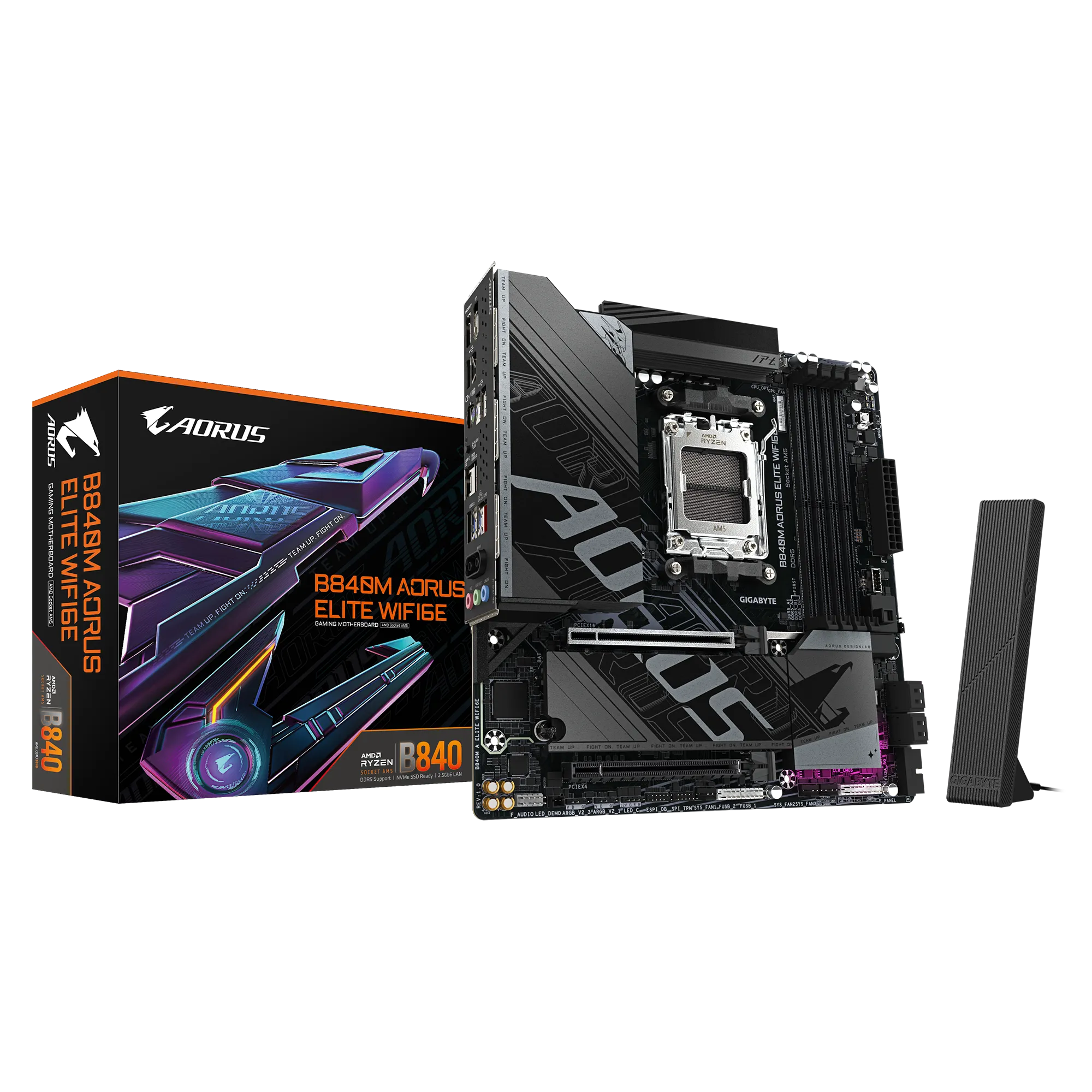 TARJETA MADRE GIGABYTE AMD B840M A ELITE WIFI6E MICRO-ATX CONECTIVIDAD AVANZADA Y SOPORTE DDR4