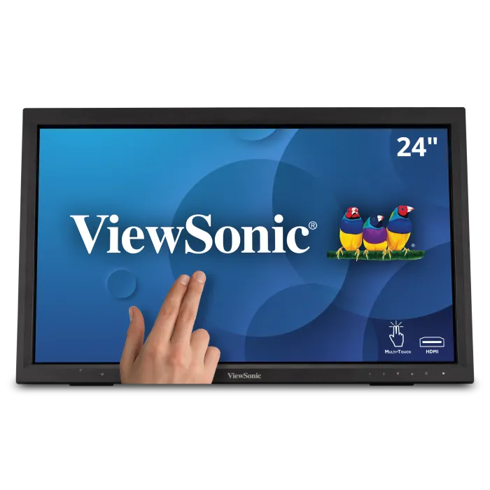 Monitor Táctil ViewSonnic TD2423d, 24" FHD, MVA, 1920x1080, HDMI, VGA y DP