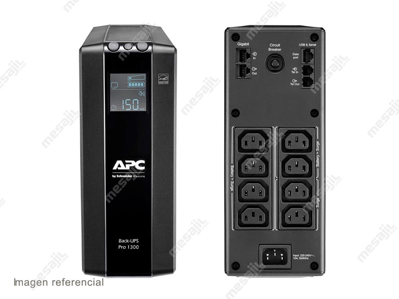 Apc Back-Ups Pro Br1300Mi - Ups De 1300Va, 8 Tomas Y Avr Para Protección Confiable De Equi
